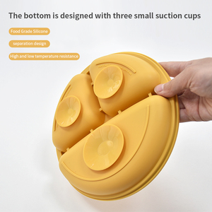 Assiette pour bébé en silicone de qualité alimentaire à 100 % avec base à ventouse, sans BPA, passe au micro-ondes et au lave-vaisselle, incassable, indispensable pour l'alimentation des tout-petits - Product Image 4
