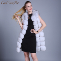 Veste en fourrure véritable longue pour femmes, couleur personnalisée, gilet d'hiver pleine longueur, vente en gros
