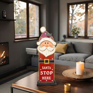 Décorations en bois personnalisables, Père Noël, utilisées pour la décoration de la maison, les fêtes, les vacances, Noël - Product Image 3