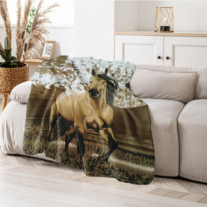 OEM personalizado disponible caballo galopando corriendo Manta polar en casa QC supervisión suministro directo de fábrica - Product Image 5