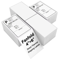 Étiquettes autocollantes thermiques personnalisées 4x6 imperméables à séchage rapide pour bordereaux d'expédition UPS 100x150mm avec impression d'adresse