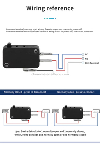 Micro giới hạn chuyển đổi V-15 <span class=keywords><strong>3</strong></span> pin dài thẳng bản lề LEVER Đối với Arduino ON-OFF momentary push button Mini giới hạn thiết bị chuyển mạch spdt - Product Image 3