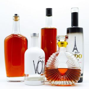 Nouveau type bouteille de <span class=keywords><strong>gin</strong></span> 700ml 750ml bouteille en verre en vrac en gros avec <span class=keywords><strong>du</strong></span> liège bouchon à vis - Product Image 5