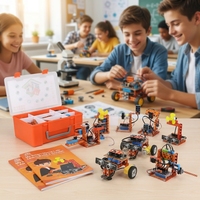 WeeeMake-Kit de entrenamiento inteligente para casa, 15 en 1, educativo inteligente para hacer robots, paquete de regalo naranja para placas de fabricante