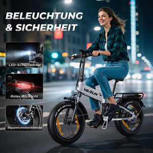 Expédition rapide UE Vélo électrique pliable à pneus larges de 20 pouces, puissance maximale de 750 W, 48 V, 13 Ah, autonomie de 120 km, double suspension, Shimano 7 vitesses, pour les trajets quotidiens - Product Image 6