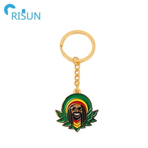 Factory Custom Metal Enamel Jamaica <strong>Flag</strong> Freedom Legend Keychain Llavero Customise One Love Reggae <strong>Rasta</strong> Jamaica Music Key Chain - Product Image 6