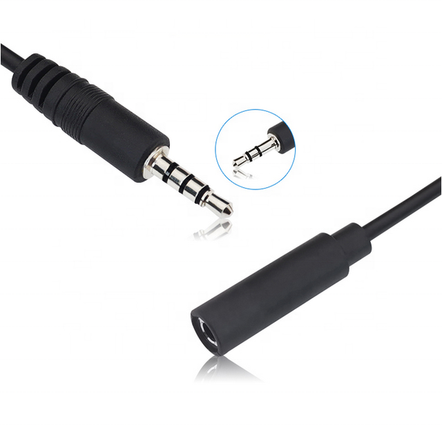 Customized 3.5mm 3Poles 4Poles TRRS Stereo Audio Jack Plug AUX Cable With Tinned Soldering Ends for Car Speaker