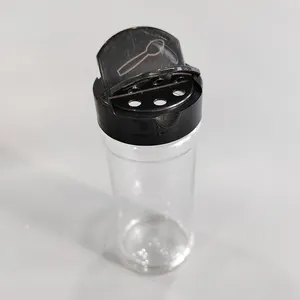 8 Oz Heldere Kruidenpotten Plastic Kruidenzoutpeper Shaker Bestrooi Container Met Deksels Bbq Wrijven Keukengebruik Groothandel