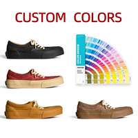 Chaussures de skate pour hommes en daim de vache vieilli, style Old Money, semelle épaisse, vintage, décontractées, sportives, personnalisables OEM, vente en gros
