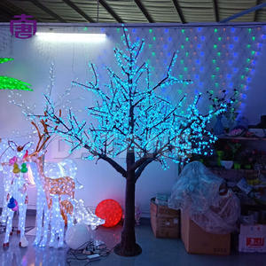 Fantástico Árbol de Flores de Cerezo LED, Flores Luminosas para Decoración de Calles en Navidad, IP65 Impermeable, Alimentado por Energía Solar - Product Image 4