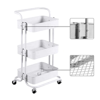 Vente en gros Étagère de rangement amovible multifonctionnelle moderne Cuisine Salle de bain Table d'appoint Chariot à collation Salon Chariot de salon
