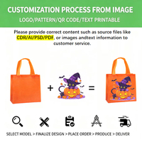Sac fourre-tout créatif personnalisé en feutre non tissé durable et écologique pour Halloween, sac cadeau citrouille pour enfants, sac à bonbons, accessoires de fête