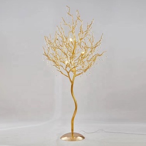 <span class=keywords><strong>Albero</strong></span> in Metallo Dorato con Fili di Perline per Centrotavola Matrimoniale Scintillante - Product Image 1