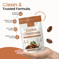 Gélules de cannelle de Ceylan en gros sous marque privée OEM avec huile MCT, supplément équivalent 7200 mg pour la santé cardiaque et le soutien immunitaire