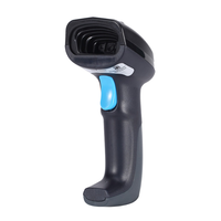 Lecteur de codes-barres sans fil 2D industriel portable en gros avec écran LCD et base de charge, lecteur 1D 2D QR