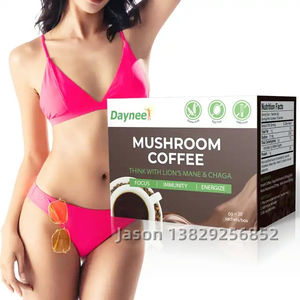 กาแฟลดน้ำหนักผสมเห็ดหลินจือและเห็ดชากา ผลิตภัณฑ์ฉลากส่วนตัวแบบ OEM เสริมภูมิคุ้มกัน เพิ่มพลัง กาแฟเห็ดสำเร็จรูปผสมเห็ดหลินจือ - Product Image 1