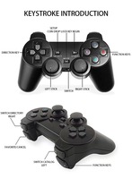 Manette de jeu sans fil 4K HD 2.4G, stick de jeu portable, console de jeux vidéo rétro classique 20000+ pour TV Box M8 filaire