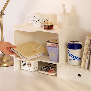 Desktop Bookshelf Modular <b>Drawer</b> Organizer 2 Tier Rectangle Multipurpose <b>Storage</b> for Desk Office Makeup Living Room - Product Image 1