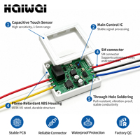 Interrupteur à capteur RGB pour miroir, DC12V 5A 60W, commande par geste, mémoire automatique, anti-buée pour miroir de salle de bain LED