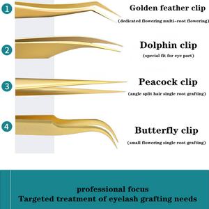 Pinky Leem Vente en gros Personnalisation Logo personnalisé Acier inoxydable Marque privée Pinces à épiler pour extensions de cils avec extensions de cils - Product Image 6