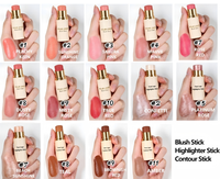Geringe Mindestbestellmenge Hochpigmentierter Tragbarer Rouge-Stift Highlighter-Stift Foundation-Stift 3-in-1 Private Label Stabförmiges Make-up für das Gesicht