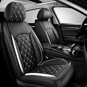 Funda de Asiento de Coche de Cuero, Transpirable, Multicolor, de Lujo, Universal, Bordada, para Todas las Estaciones - Product Image 1
