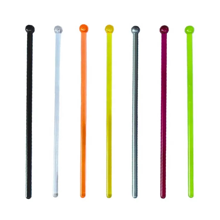 Круглая круглая ручка 15 см, разные цвета, пластиковые мешалки для напитков, свадебные