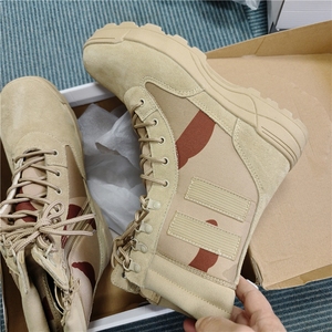 TSB09 Customized Summer Combat <b>Boots</b> 3 Color Desert Camouflage <b>Light</b> <b>Weight</b> Suede Square Toe Breathable Design - Product Image 1