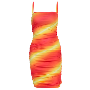 Dos ouvert Tie-Dye fronde femmes moulantes Club robe de soirée robe de soleil Sexy robe 2020 - Product Image 4