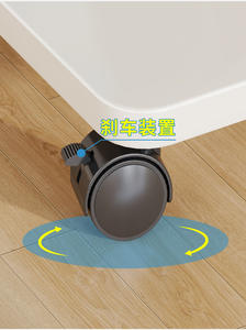 Planche à découper multifonctionnelle en bambou mobile, pour cuisinière et comptoir, avec roulettes, à un seul niveau, pour garage - Product Image 3