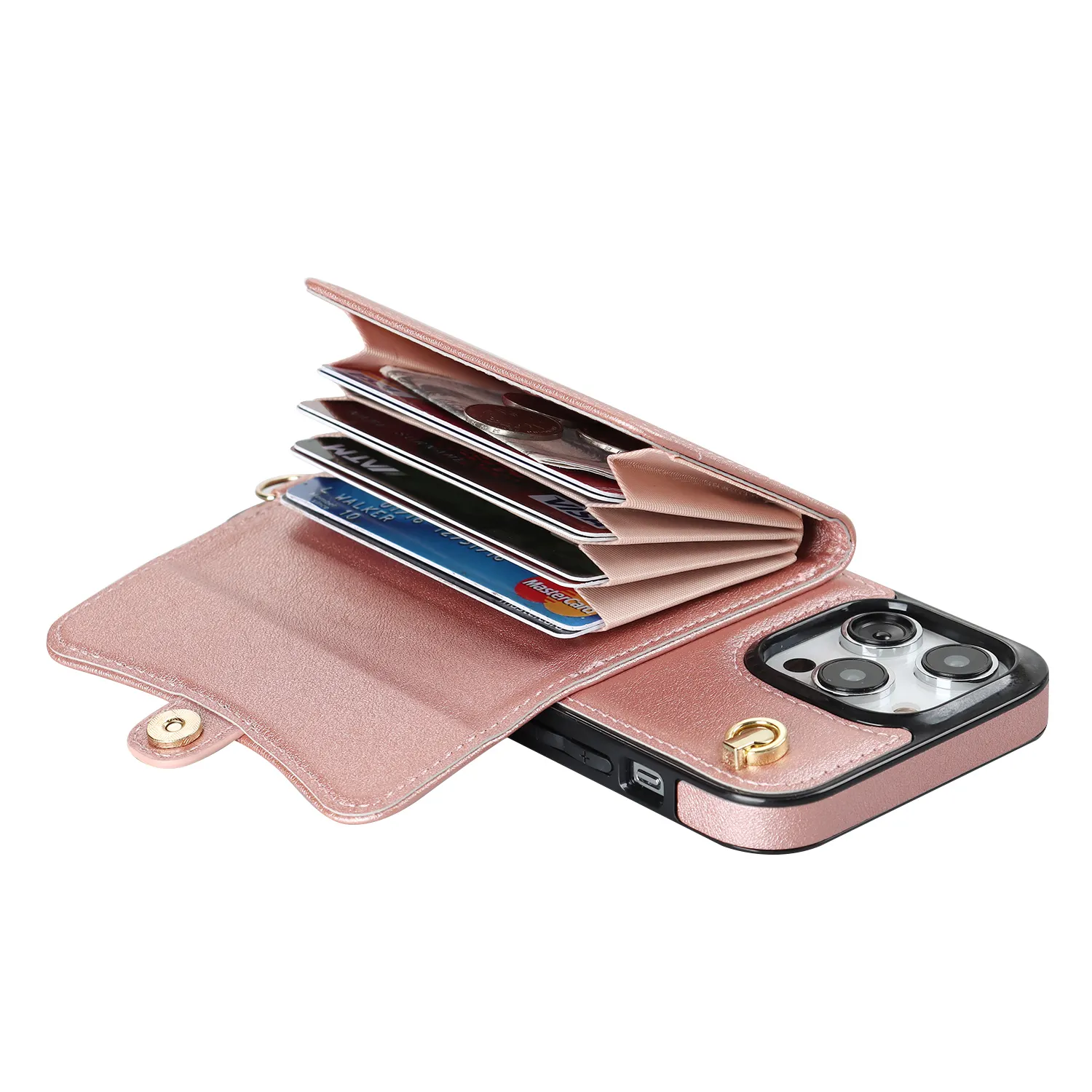 Crossbody Strap Purse Bag Phone Cover Wallet Phone Case for iPhone 13 11 12 14 Pro Max Mini Xr X Xs 6 7 8 Plus Se 2