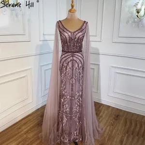 Màu Hồng V cổ Nàng Tiên Cá đính cườm Evening prom Dresses Serene Hill la70688 bướm đêm của cô dâu bên ăn mặc cho phụ nữ