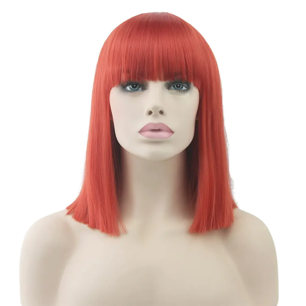 Fábrica Direta Comércio Exterior Modelo Anime Cor Cospoay Peruca Cor BoBo Haircut Atacado Short Straight