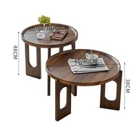 Table basse extensible en bois massif, style nordique, luxe léger, écologique, créative, pour salon domestique 2025
