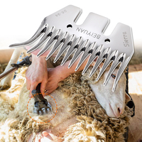 Lame de tondeuse à moutons en acier inoxydable Lame de cisaillement incurvée à 13 dents pour moutons Lame de machine de découpe de laine de chèvre