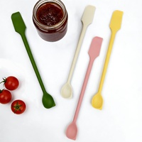 Spatule en silicone pour la cuisine, pour la pâtisserie, cuillère à confiture et racloir à gâteau, ustensile de cuisine durable et écologique, compatible avec les aliments