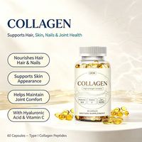 Collagène OEM haute puissance, complexe de 60 capsules, HA, vitamine C, peptides de type I, complément alimentaire beauté, marque privée