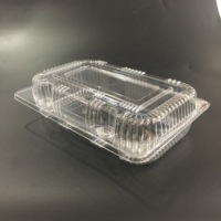 Prêt à expédier pas cher en plastique transparent BOPS à clapet boîte d'emballage en plastique de fruits conteneur de fruits boulangerie thermoformage emballage