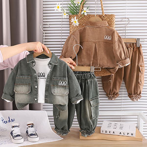 Nouvelle Collection 2026 : Ensemble Décontracté 3 Pièces pour Bébé Garçon – Chemise en Jean à Manches Longues et Pantalon, Motif Dessin Animé, Idéal Printemps-Automne, Tenue Quotidienne Tendance - Product Image 2