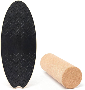 Planche d'entraînement d'équilibre en bois <span class=keywords><strong>de</strong></span> surf en bois avec rouleau en <span class=keywords><strong>liège</strong></span> logo personnalisé pour l'exercice <span class=keywords><strong>de</strong></span> hockey <span class=keywords><strong>sur</strong></span> Snowboard - Product Image 2