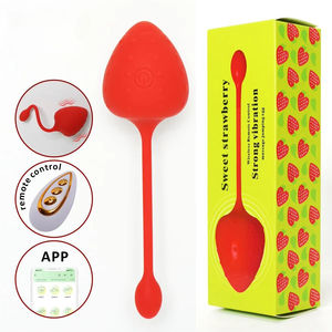 Fraise APP télécommande sans fil vibrant pour oeuf portable culotte vibrateur pour vagin clitoridien g-spot sexe anal pour les femmes - Product Image 1