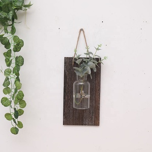 <span class=keywords><strong>Vase</strong></span> <span class=keywords><strong>mural</strong></span> <span class=keywords><strong>mural</strong></span> en <span class=keywords><strong>bois</strong></span> écologique Style rétro, décoration de maison Oem, plante vert hydroponique, <span class=keywords><strong>Vase</strong></span> suspendu, 1 pièce - Product Image 3