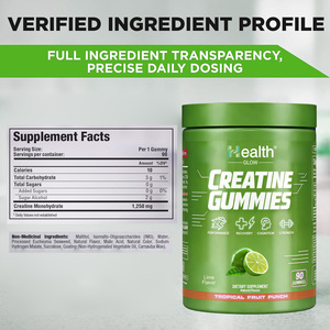 Bulk Order <b>Creatine</b> Monohydrate Gummies Lemon Flavor 5g Muscle Strength Pre Post Workout Non-GMO Vegan Sugar Free Sport OEM - Product Image 3