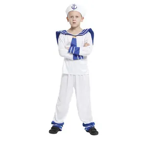नवीनतम स्टाइलिश हेलोवीन कॉसप्ले पोशाक बच्चों के कपड़े पार्टी नेवी कपड़े नाविक पोशाक 2024 में
