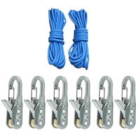Tendeur de corde à dégagement rapide réglable pour cordes de 3 à 8 mm, idéal pour le camping, les bateaux, les camping-cars, les sangles de chargement et les auvents.