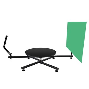 Plateau tournant pour photographie à 360 degrés, support métallique rotatif pour photographie de produits avec angle réglable et design pliable - Product Image 1