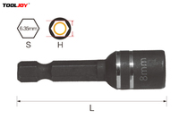 TOOLJOY OEM ODM Jeu de douilles à cliquet magnétiques de 8 mm en acier S2 avec embout hexagonal pour réparation automobile et construction