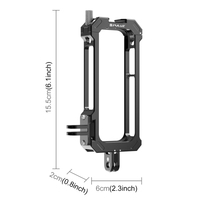 Pour Insta360 X3 PULUZ cadre de boîtier de cage de protection en métal avec base de chaussure froide étendue et adaptateur de trépied