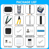 Professional FTTH Fiber Optic Tool Kit OPM 10mW VFL SC FC-6S Cleaver CFS-3 Stripper Waterproof Large Capacity Bag Set FNET-10