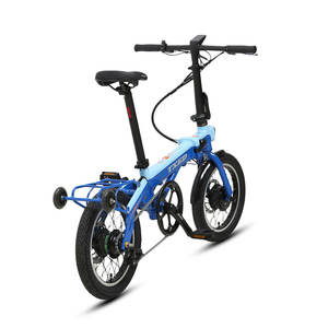 Vélo électrique pliable en aluminium TXED 16 pouces 250W 36V/7.8Ah avec batterie au lithium, haute vitesse, vélo électrique triple pliage personnalisé - Product Image 1